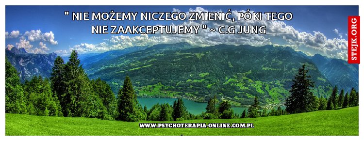 " Nie możemy niczego zmienić, póki tego nie zaakceptujemy " ~ C.G Jung