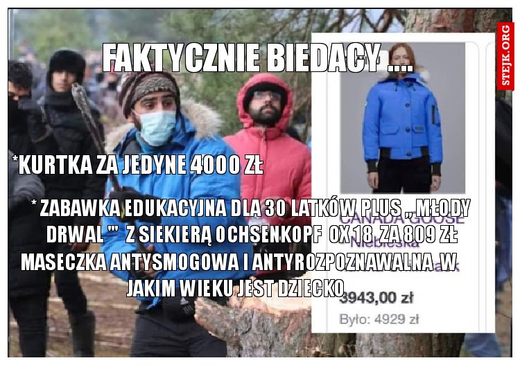 FAKTYCZNIE BIEDACY ....