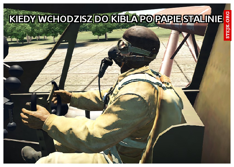 Kiedy wchodzisz do kibla po papie stalinie
