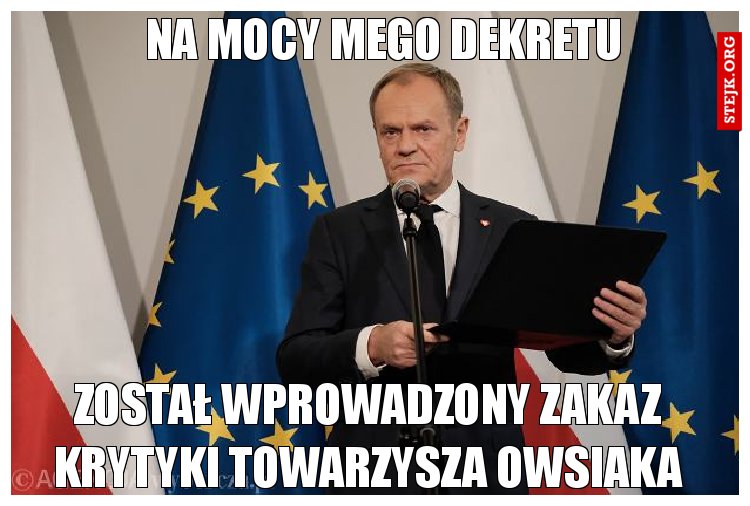 Na mocy mego dekretu