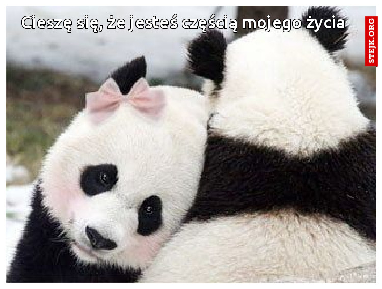 Cieszę się, że jesteś częścią mojego życia
