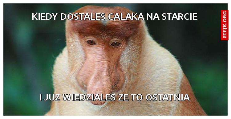 kiedy dostales calaka na starcie