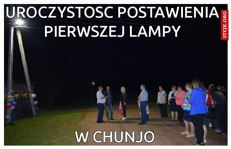 UROCZYSTOSC POSTAWIENIA PIERWSZEJ LAMPY