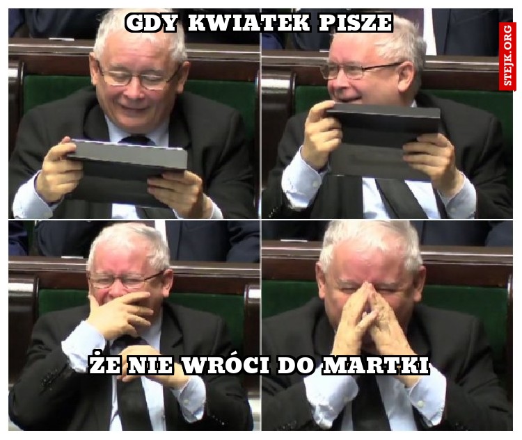 gdy kwiatek pisze