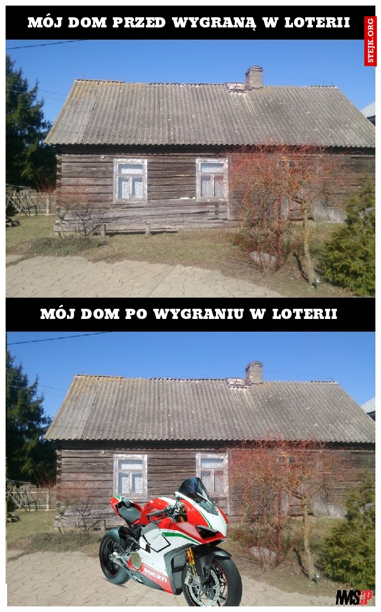 mój dom przed wygraną w loterii