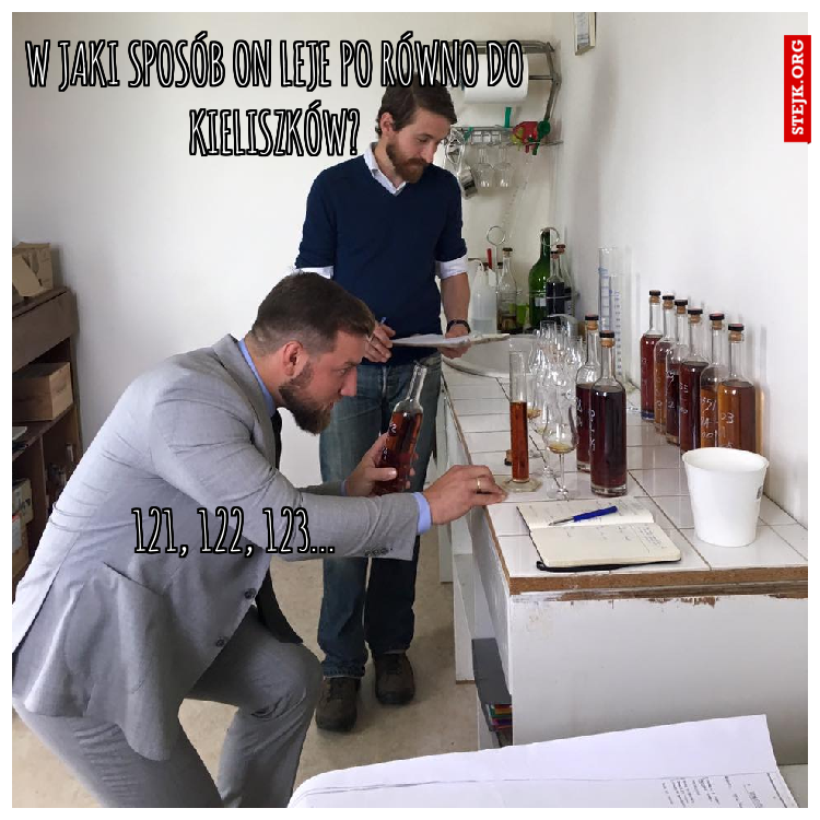 W jaki sposób on leje po równo do kieliszków?