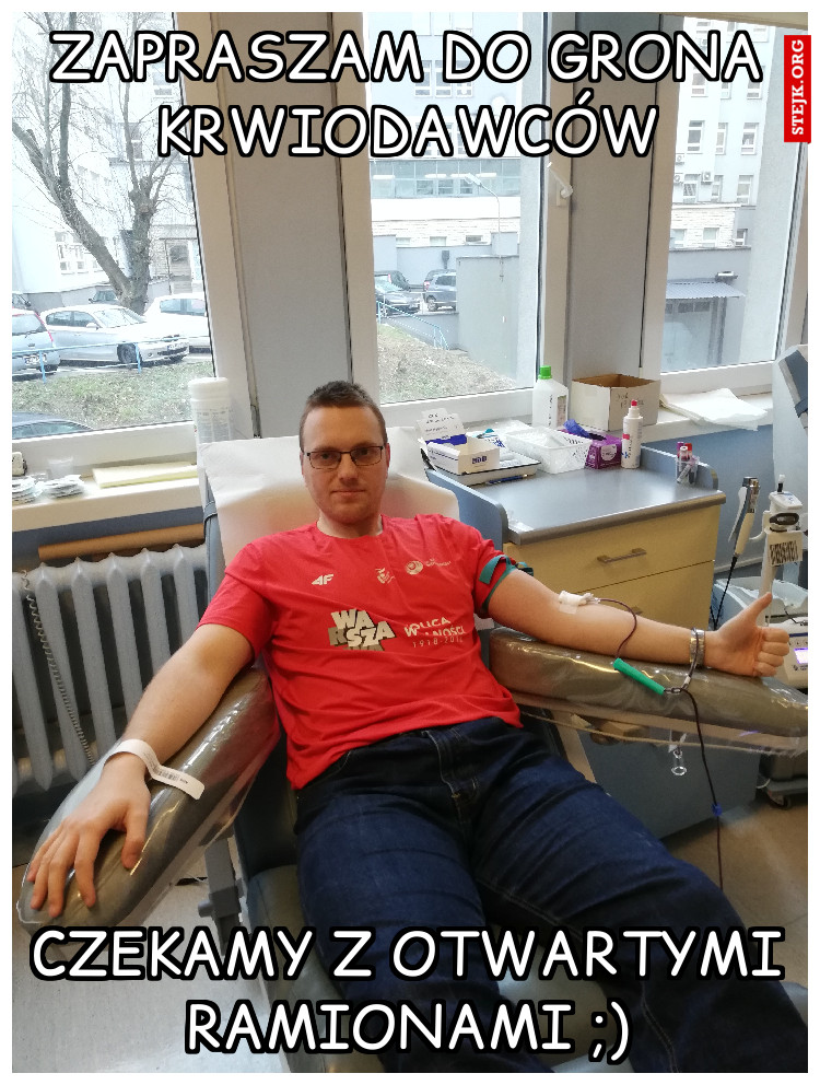 Zapraszam do grona krwiodawców