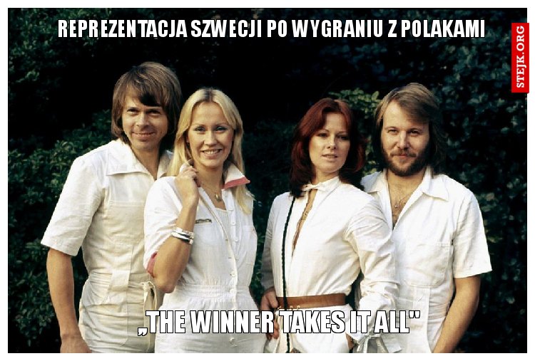 Reprezentacja szwecji po wygraniu z polakami