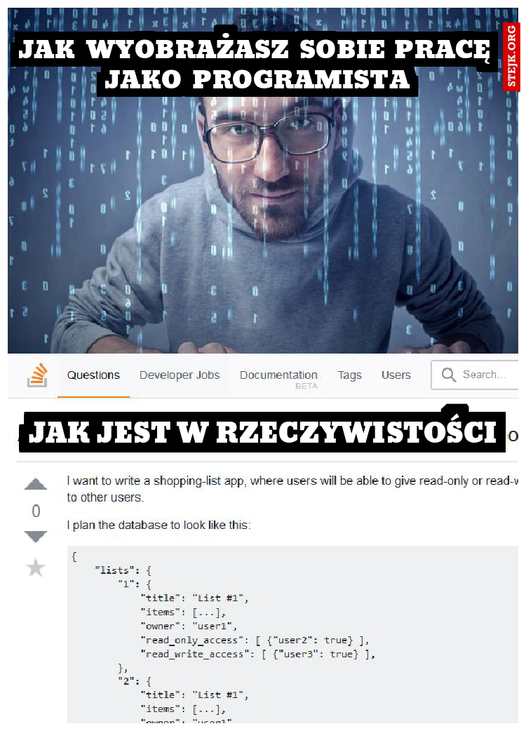 Jak wyobrażasz sobie pracę jako programista