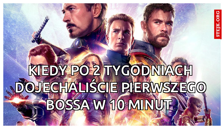 kiedy po 2 tygodniach dojechaliście pierwszego bossa w 10 minut 