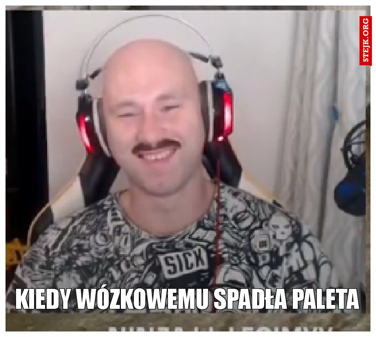 Kiedy wózkowemu spadła paleta 