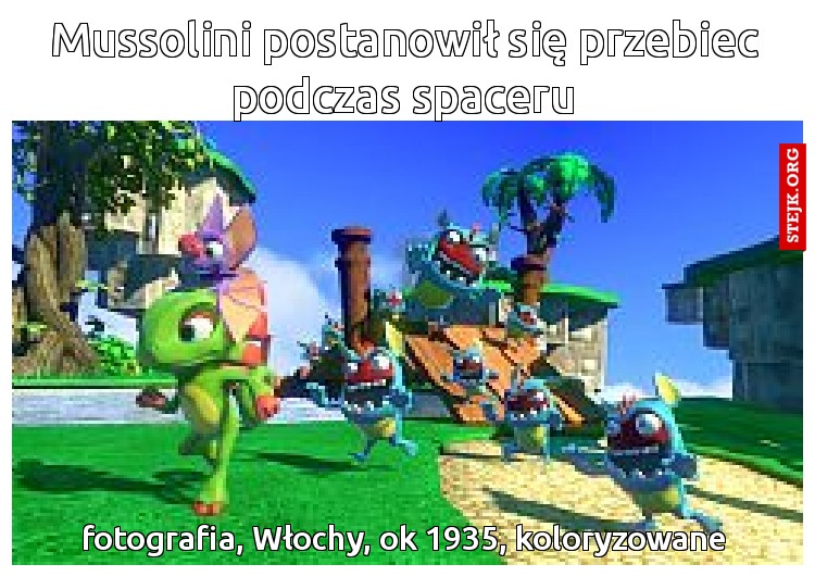 Mussolini postanowił się przebiec podczas spaceru