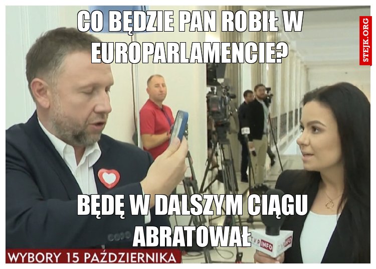 Co będzie Pan robił w europarlamencie?