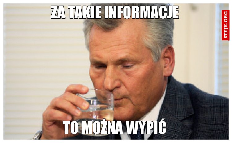 Za takie informacje