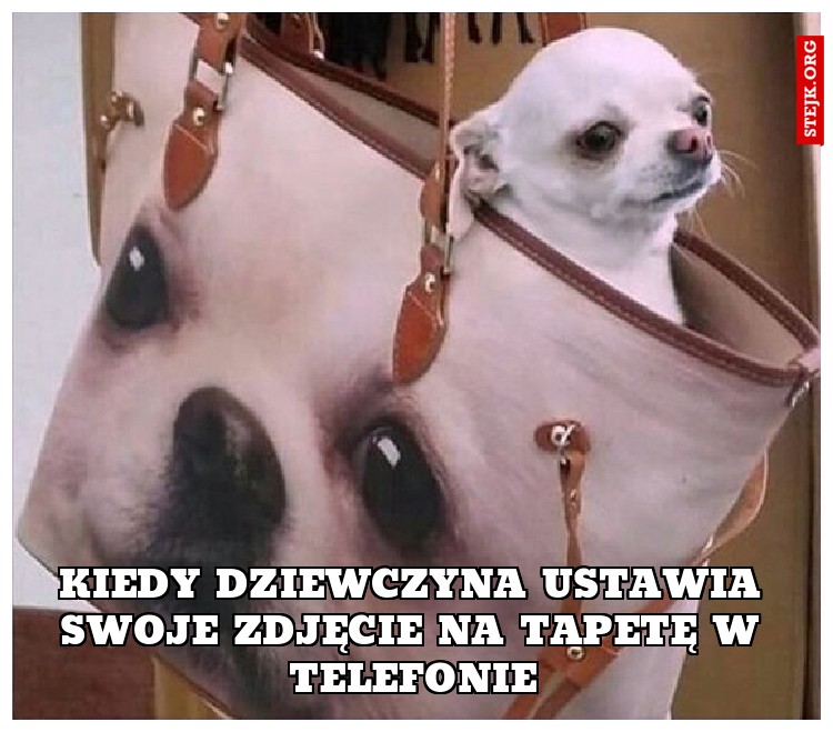 Kiedy dziewczyna ustawia swoje zdjęcie na tapetę w telefonie