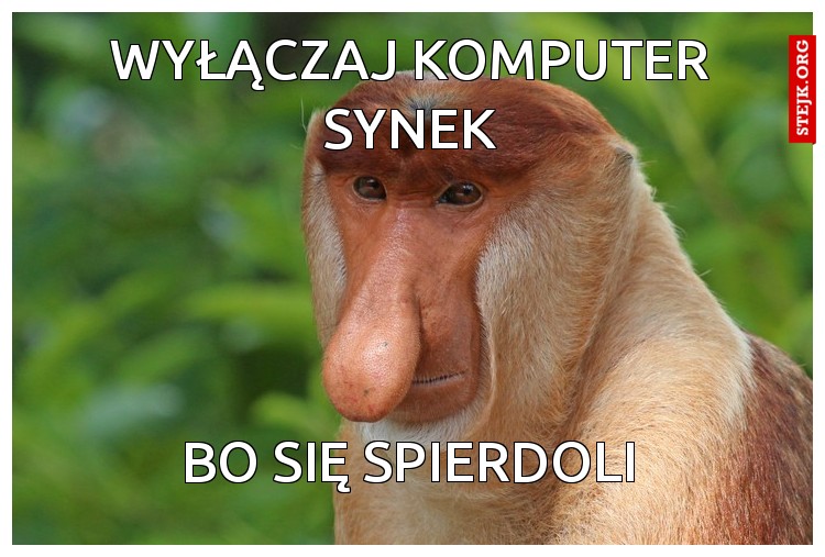 Wyłączaj komputer synek