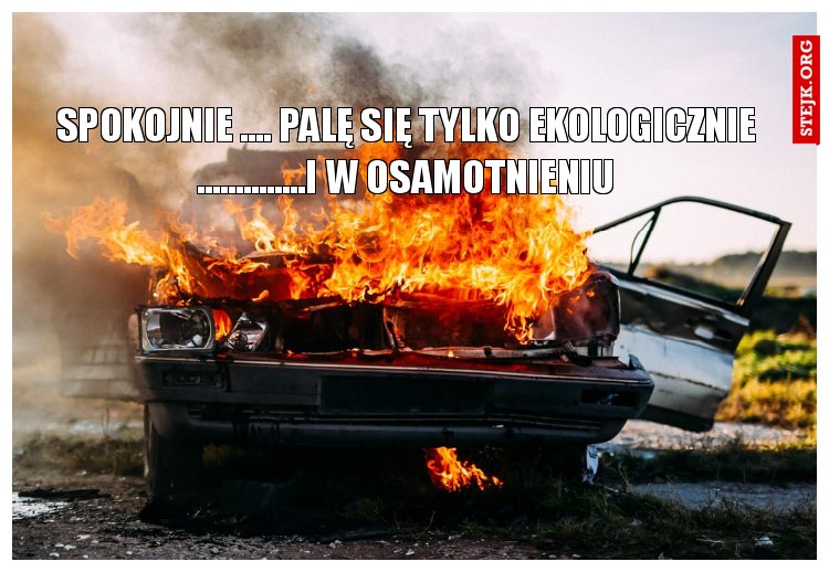 spokojnie .... palę się tylko ekologicznie ..............I W OSAMOTNIENIU
