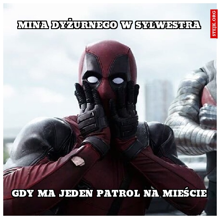 mina dyżurnego w sylwestra