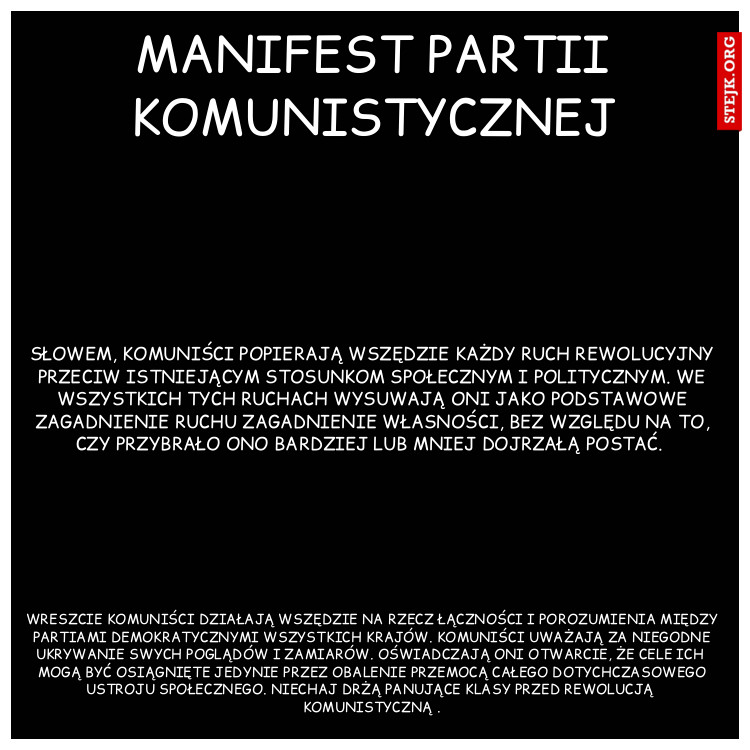 manifest partii komunistycznej