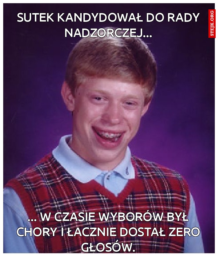 Sutek kandydował do rady nadzorczej...