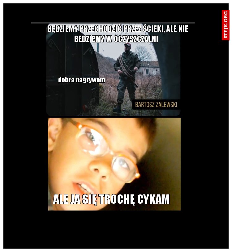 Będziemy przechodzić przez ścieki, ale nie bedziemy w oczyszczalni  