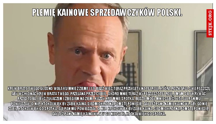 plemię kainowe sprzedawczyków polski.