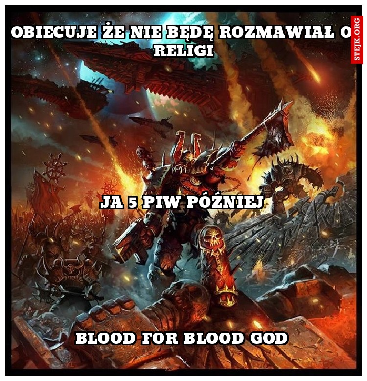 Obiecuje że nie będę rozmawiał o religi