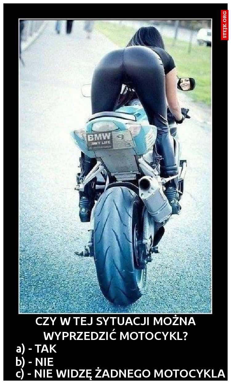 CZY W TEJ SYTUACJI MOŻNA WYPRZEDZIĆ MOTOCYKL?