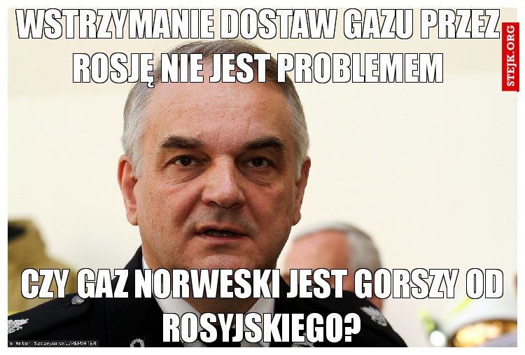 Wstrzymanie dostaw gazu przez Rosję nie jest problemem