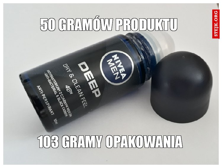 50 GRAMÓW PRODUKTU 