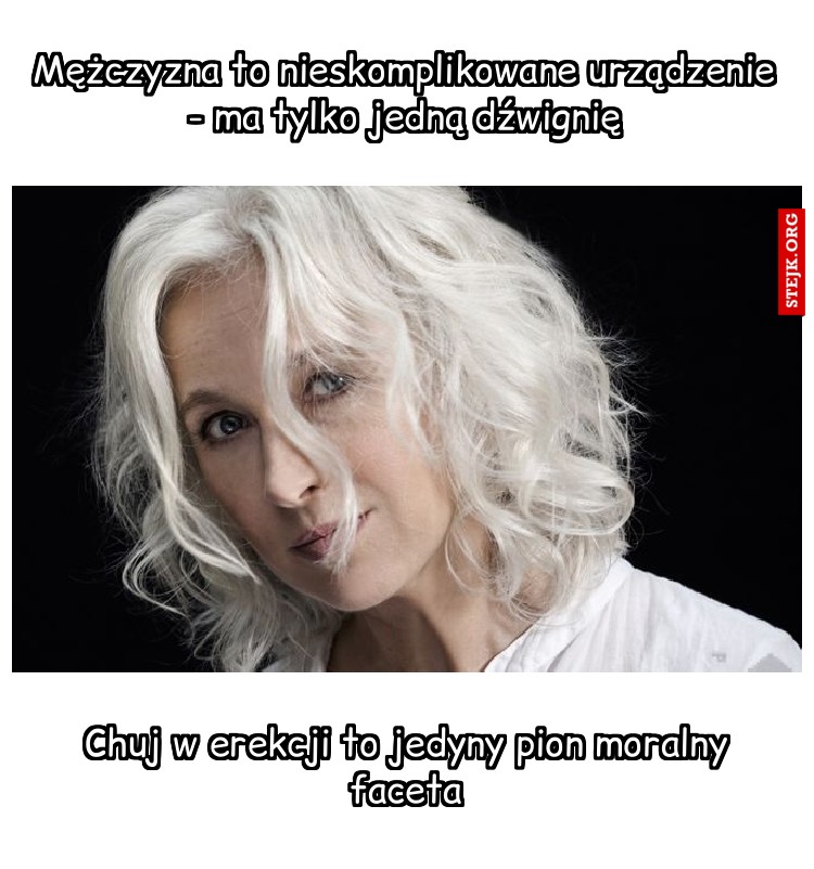 Mężczyzna to nieskomplikowane urządzenie - ma tylko jedną dźwignię