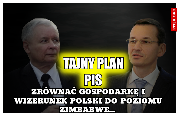 Zrównać gospodarkę i wizerunek Polski do poziomu Zimbabwe... 
