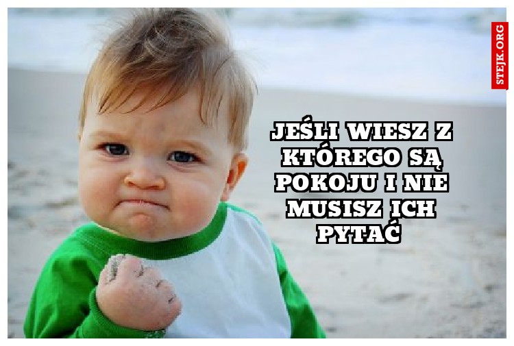 Jeśli wiesz z którego są pokoju i nie musisz ich pytać 