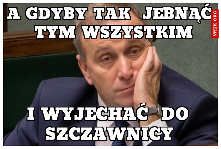 a gdyby tak  jebnąć  tym wszystkim