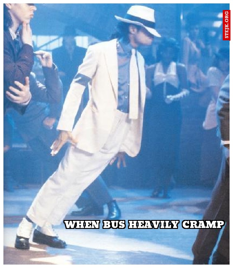 When bus heavily cramp