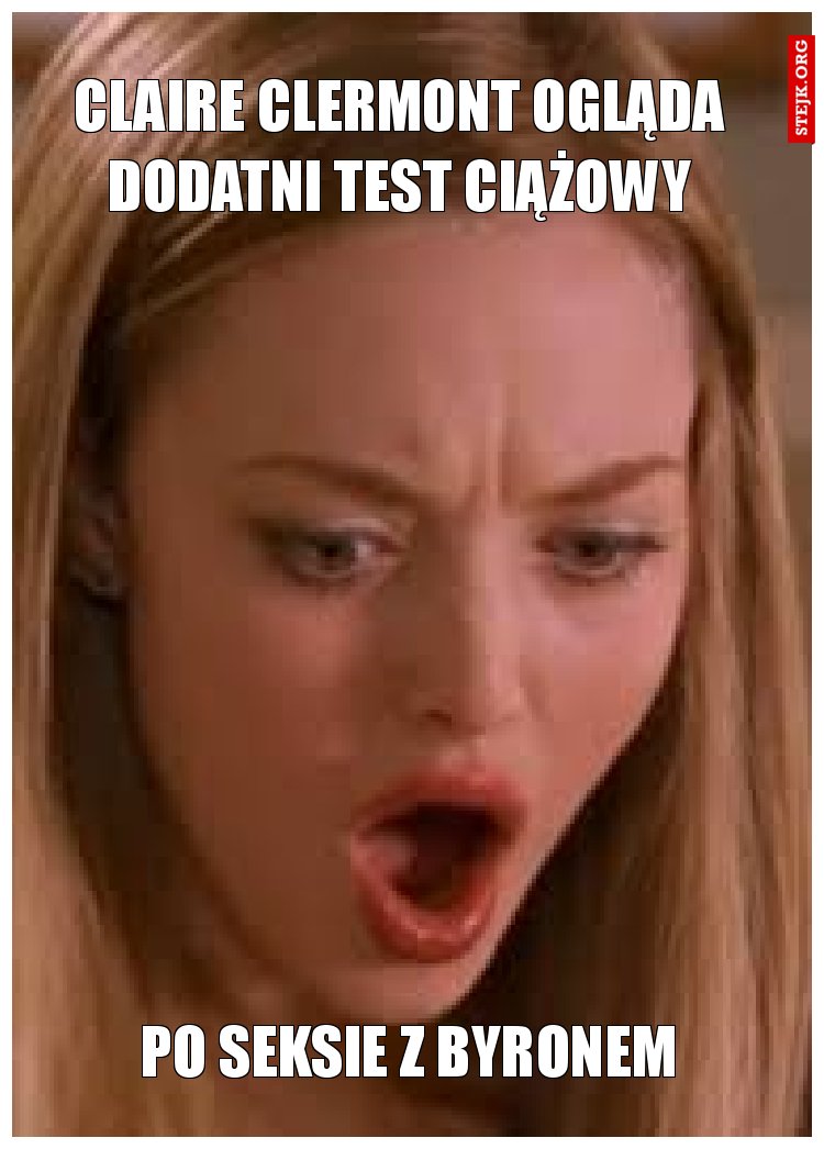 CLAIRE CLERMONT OGLĄDA DODATNI TEST CIĄŻOWY