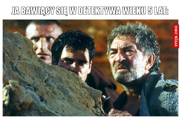 ja bawiący się w detektywa wieku 5 lat: