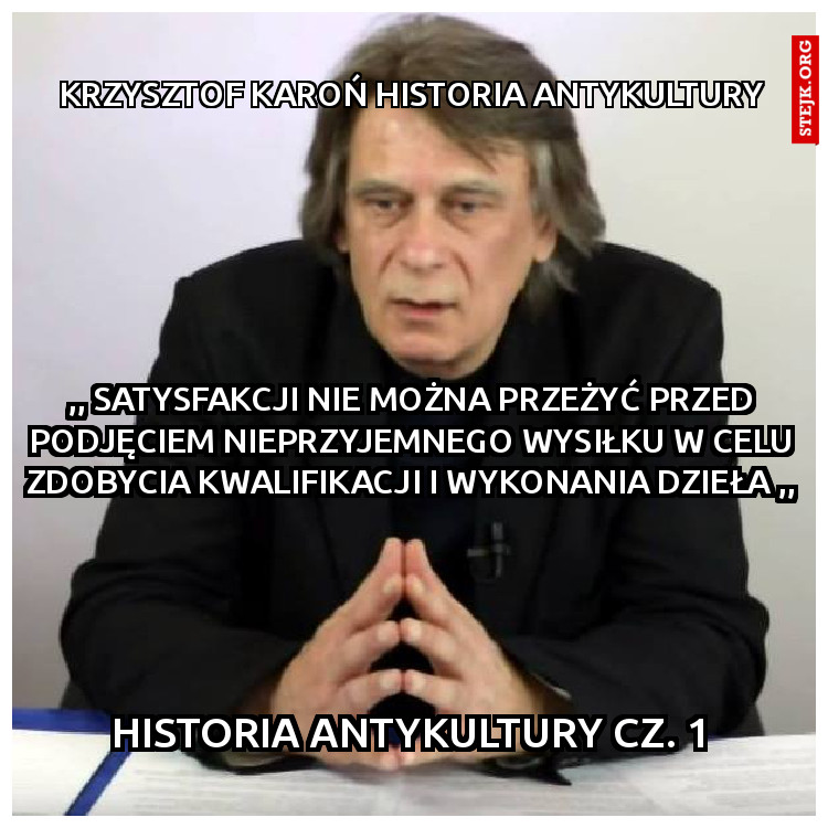 krzysztof karoń historia antykultury