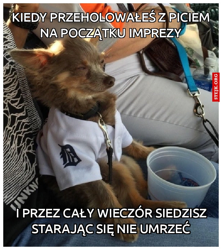 Kiedy przeholowałeś z piciem na początku imprezy