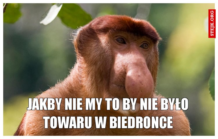 jakby nie my to by nie było towaru w biedronce