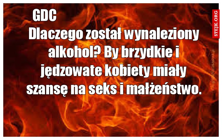 Dlaczego został wynaleziony alkohol? By brzydkie i jędzowate kobiety miały szansę na seks i małżeństwo.