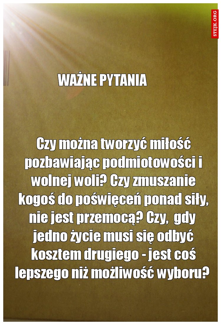 Ważne pytania