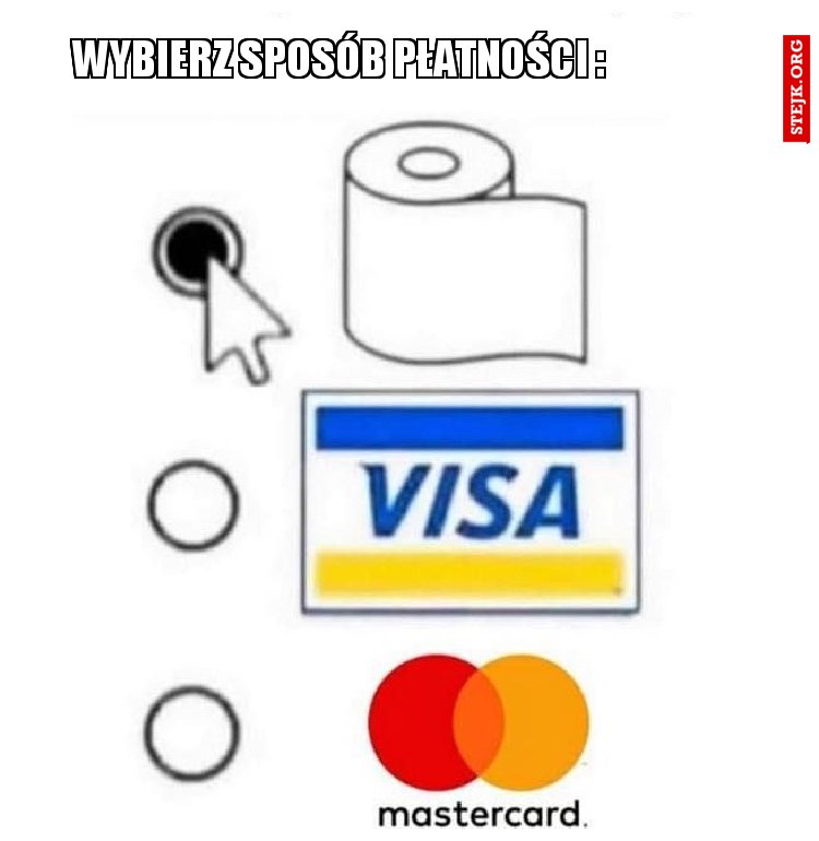 wybierz sposób płatności :