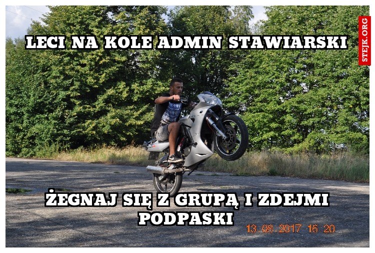 leci na kole admin stawiarski