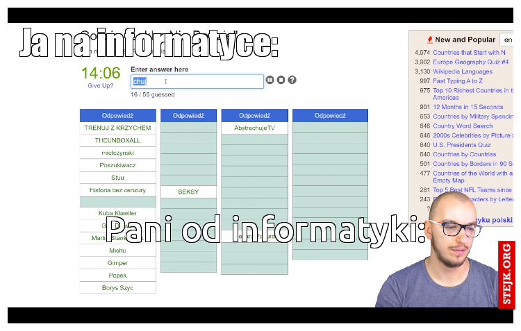 Ja na informatyce: