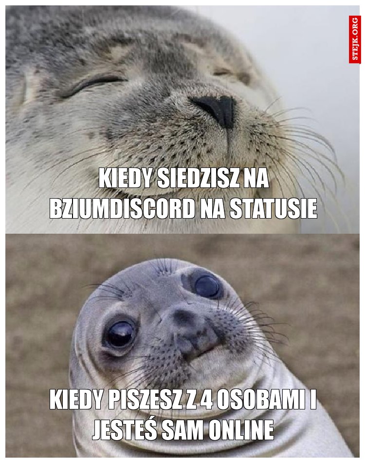 Kiedy siedzisz na BziumDiscord na statusie