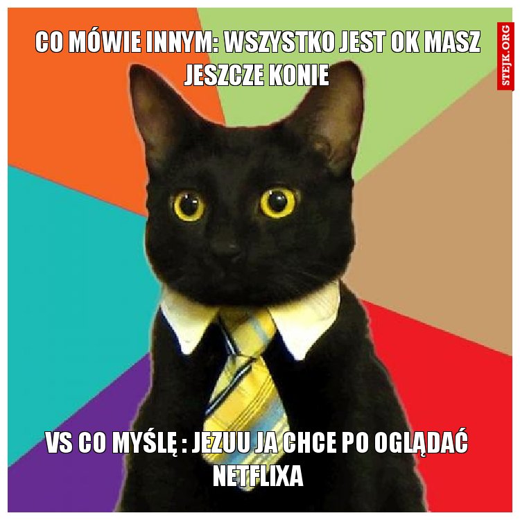 CO mówie innym: wszystko jest ok masz jeszcze konie