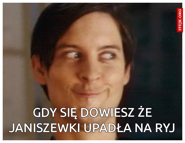 GDY SIĘ DOWIESZ ŻE JANISZEWKI UPADŁA NA RYJ
