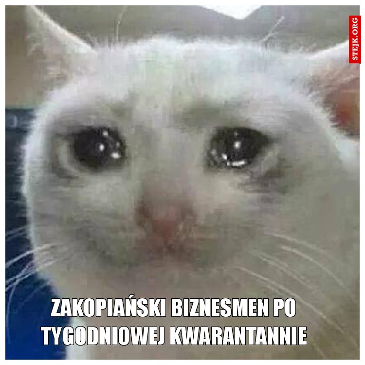 zakopiański biznesmen po tygodniowej kwarantannie