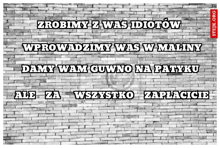 zrobimy z was idiotów